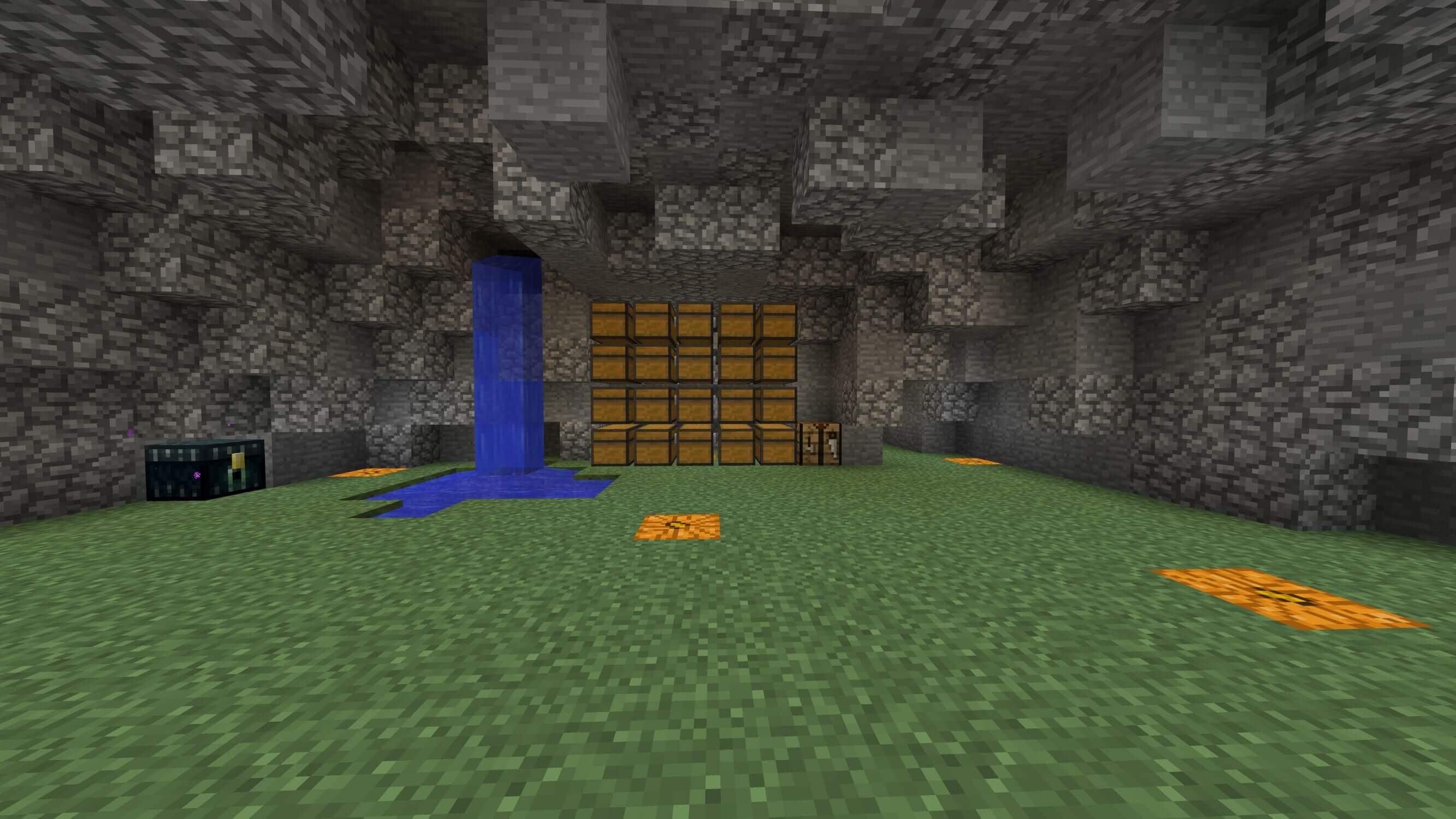 Looking at the storage for the farm from inside the AFK area